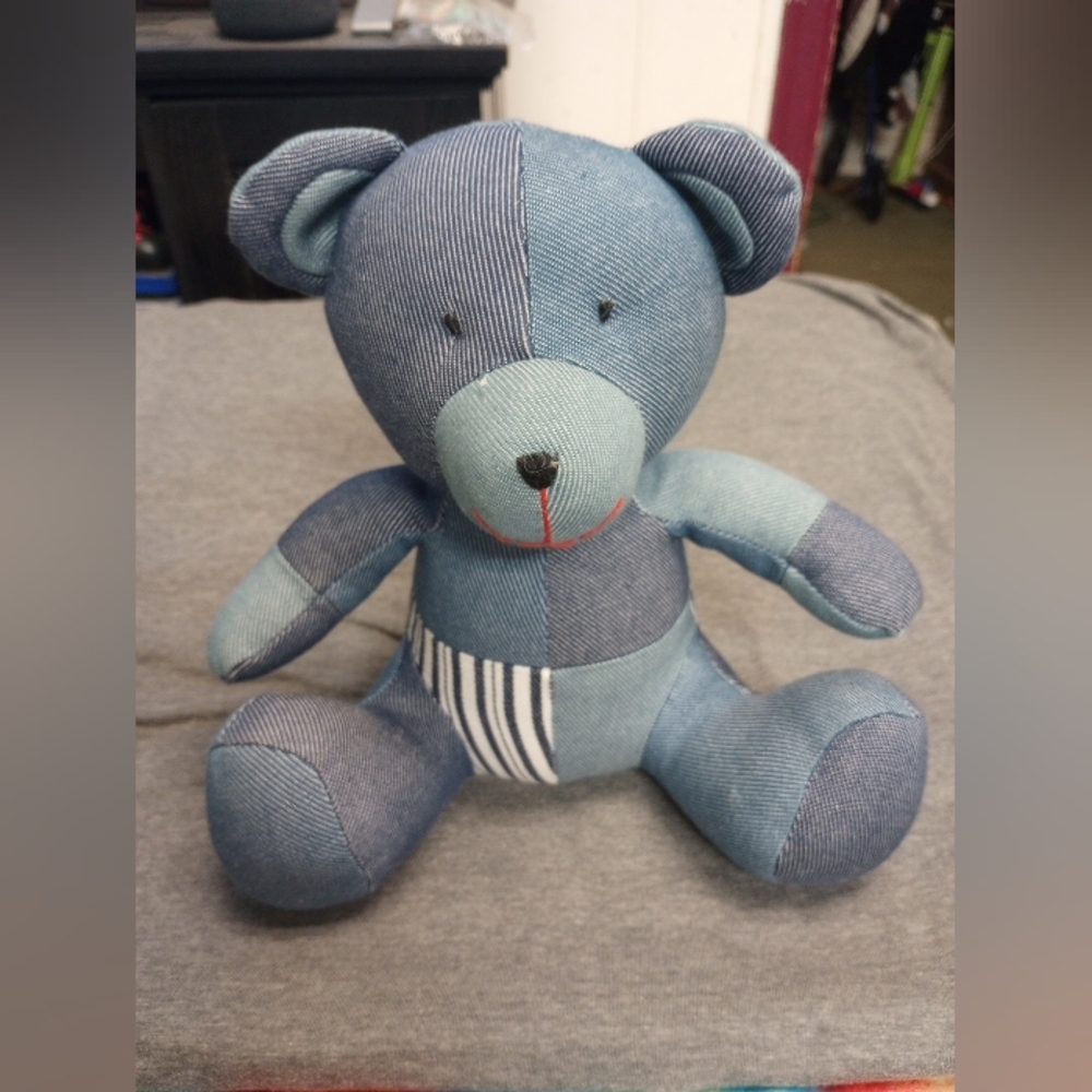 2020 Levi's Limited Edition Denim Patchwork Teddy Bear Plush 10"